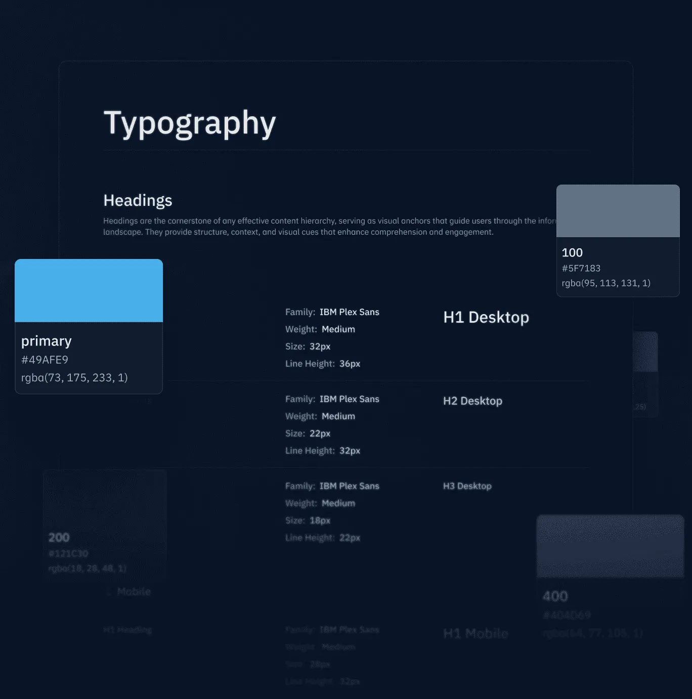 Kamino: typography and colour tokens